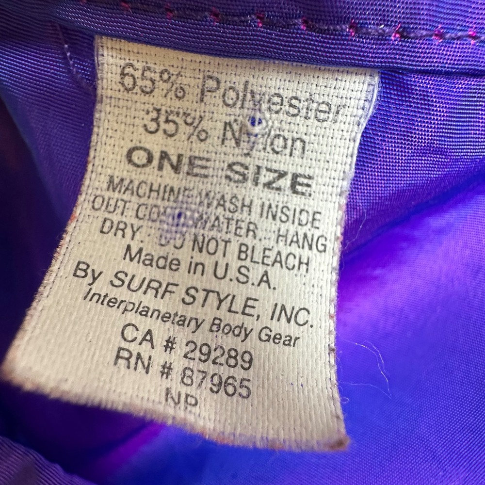 Surf Style Purple Turtle Sunset Pullover Windbreaker One Size - Picture 7 of 7